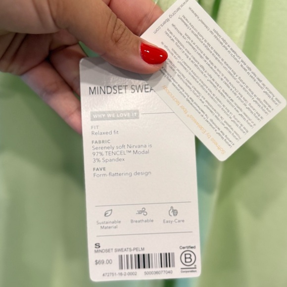 SOLD NWT Athleta Light Green Sweatshirt - Picture 5 of 5